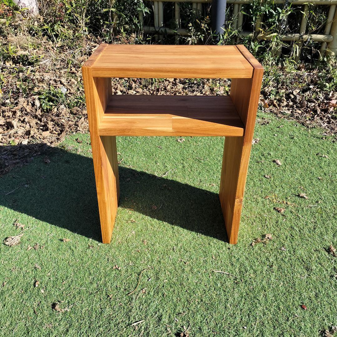 サイドテーブル　オープンシェルフ　木製　ナイトテーブル