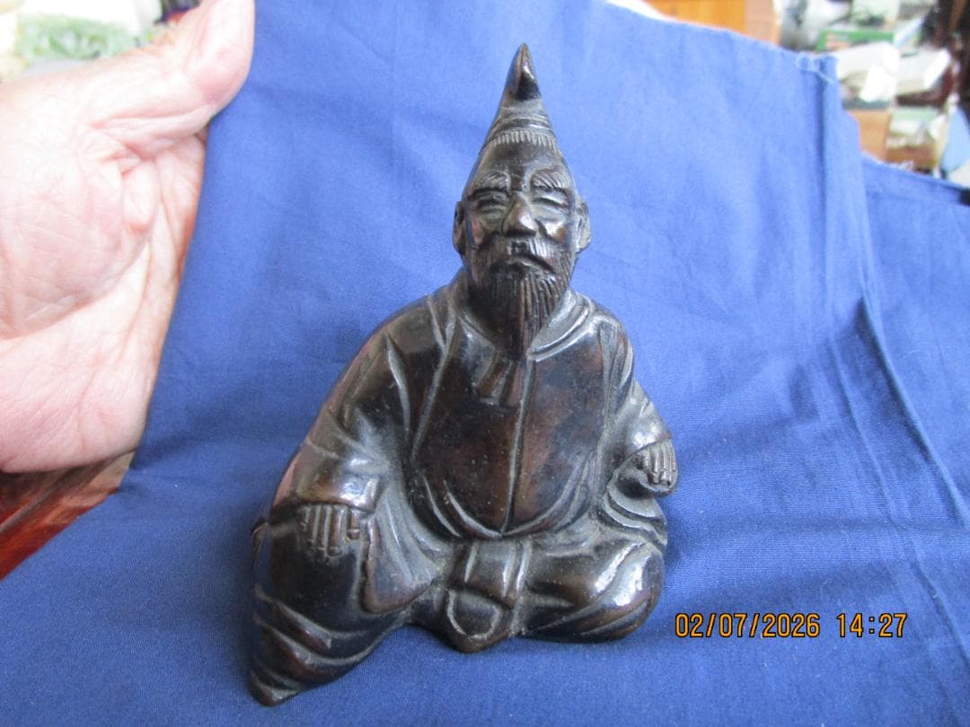 古銅　東京銅器　置物　時代物　金属製　1体