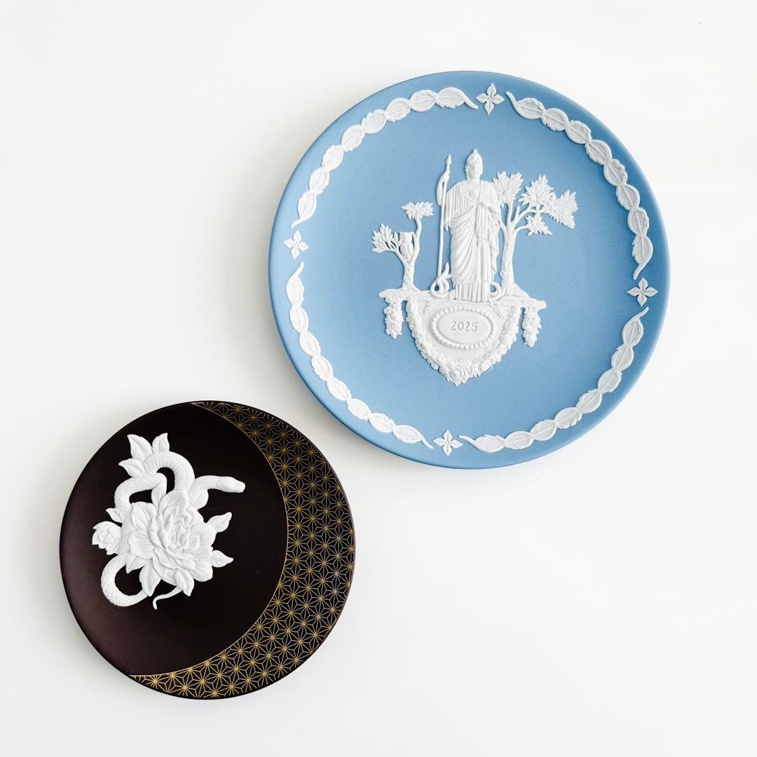 新品ウェッジウッド ジャスパー イヤープレー エトトレイ 2025 アテナ ヘビ