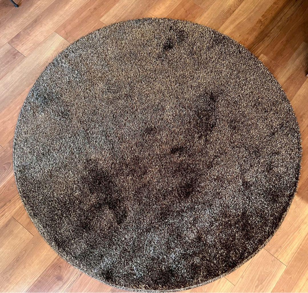 ARMONIA アルモニア 高級シャギーラグ 円形 150cm ブラウン