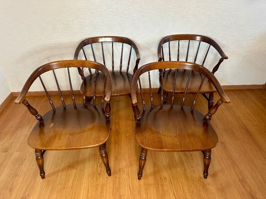 飛騨産業 キツツキ ヴィンテージ ウィンザーチェア 4脚