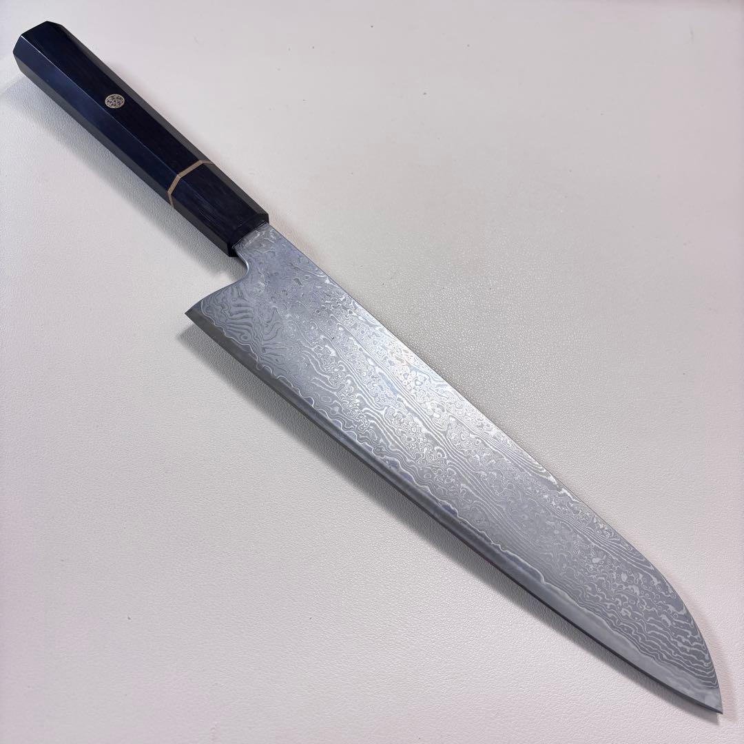 240mm 67層ダマスカスシェフナイフ 牛刀　黒檀八角柄 和包丁