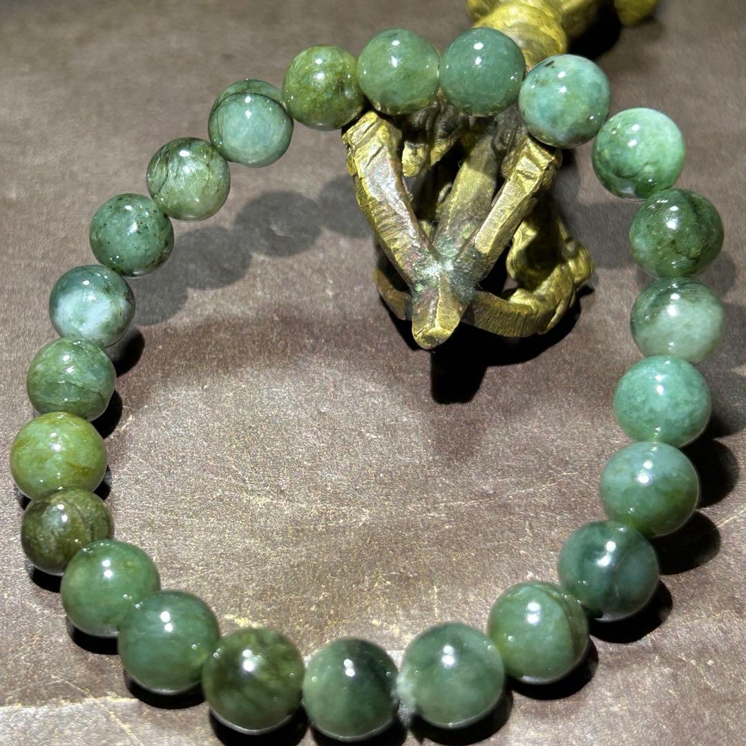 ☆ ペガサス様！翡翠　ジェダイト　ブレス 財福大黒宝珠⑤