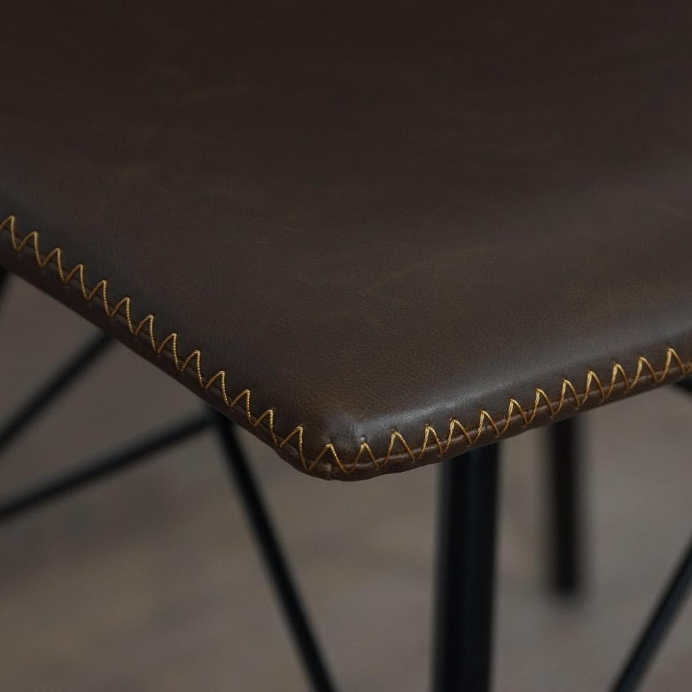 2脚セット【新品】革張り ヴィンテージ風 チェア　アウトレット