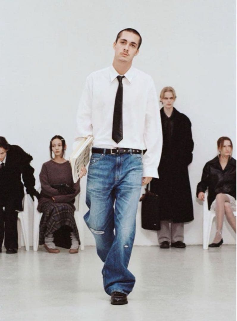 OUR LEGACY アワーレガシー ブラック リアルフェイクレザー タイ