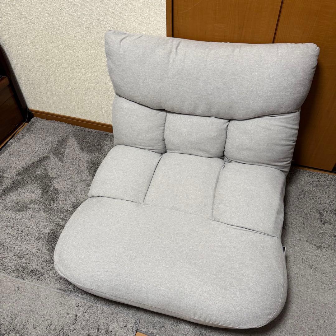 ニトリ／つながるポケットコイル座椅子(レガ LGY) 一人用ソファ グレー