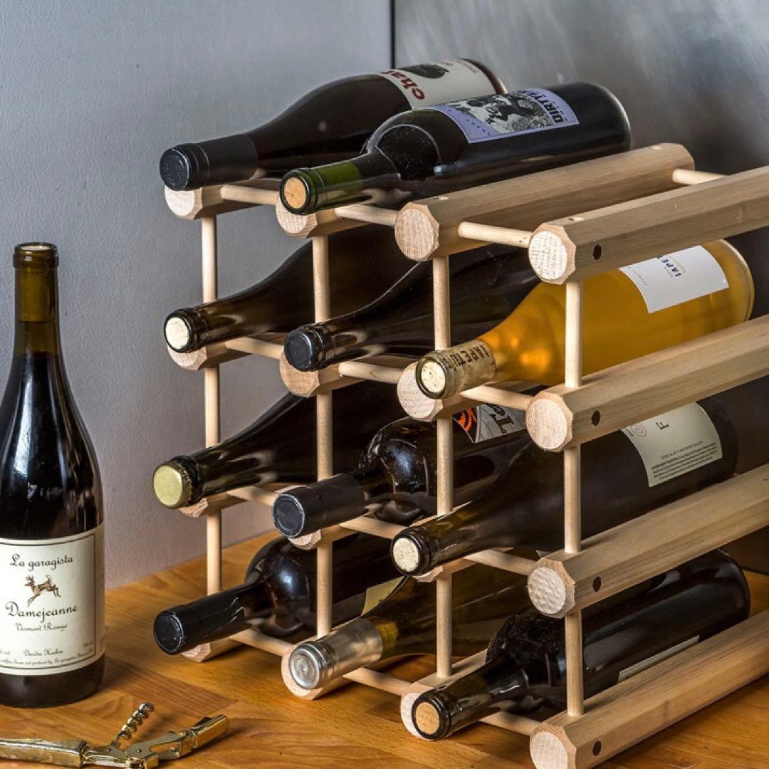 【未使用】ワインラック　天然木　12本　J.K. Adams アメリカ製