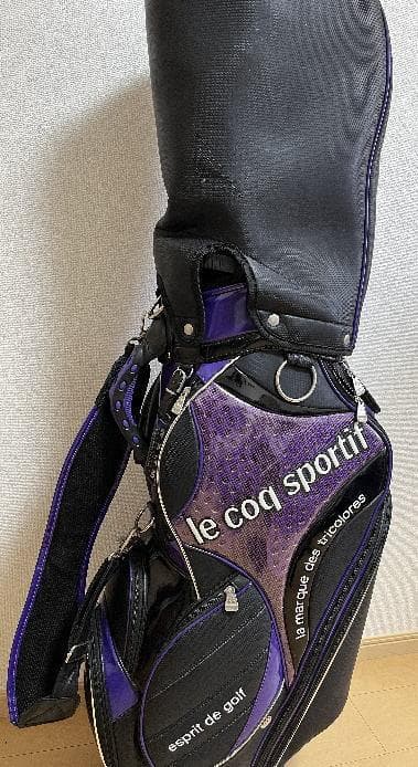 ルコック キャディバッグ QQ1203 9.5型 ブラック×パープル