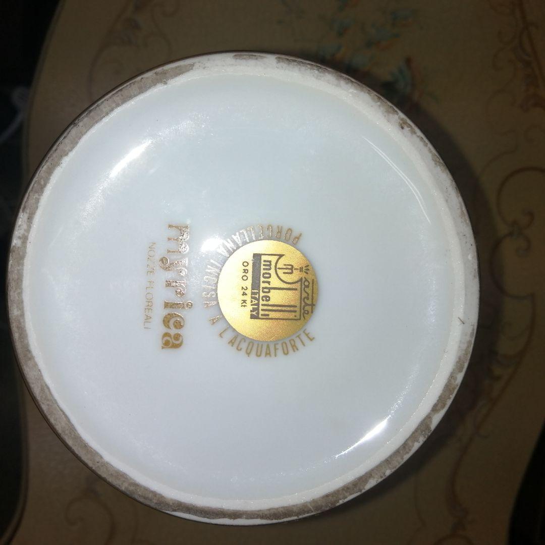 イタリア　アートモルベッリ　花瓶　金彩 金蝕　陶磁器