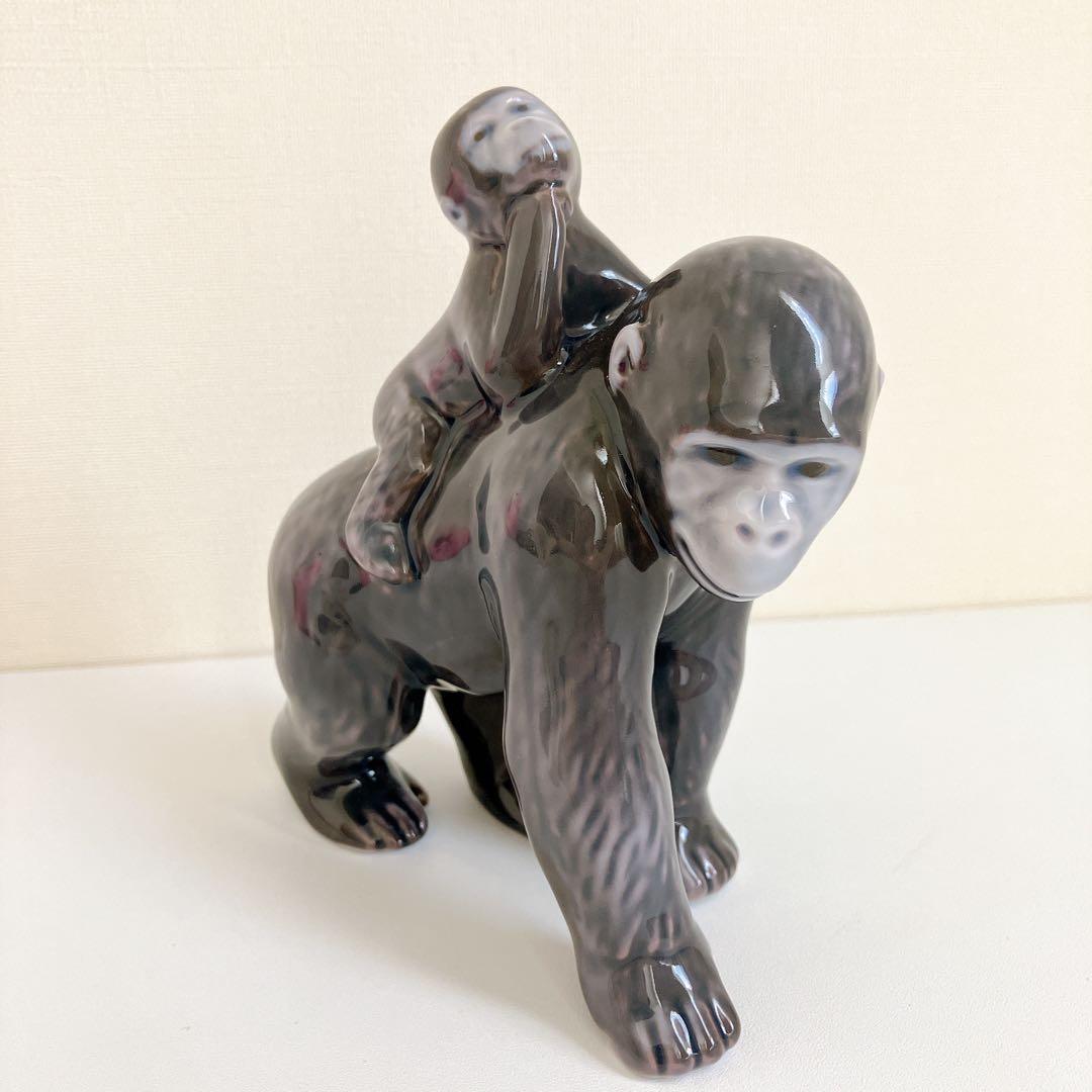新品✨ ロイヤルコペンハーゲン フィギュリン ゴリラの親子 2023