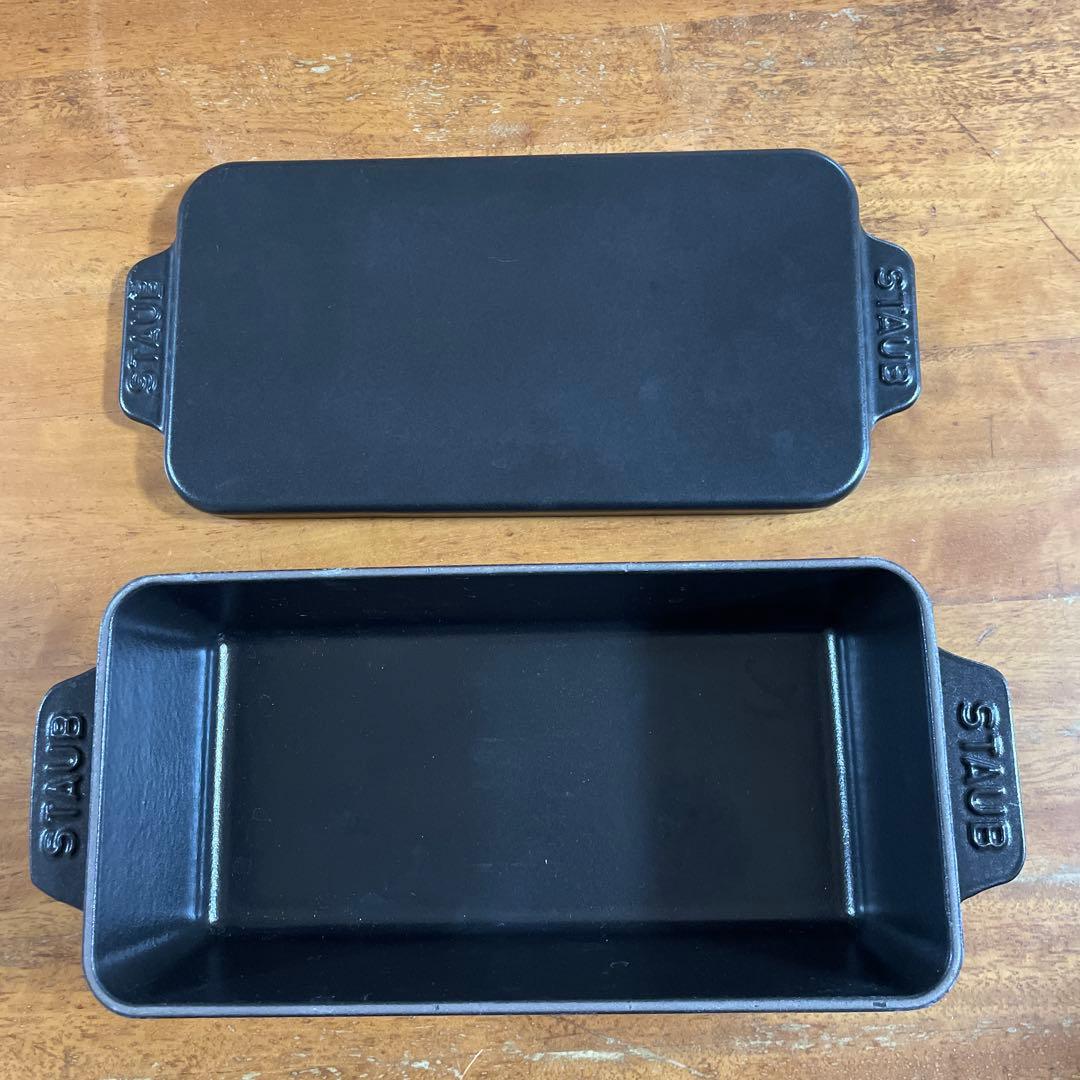 廃盤品 蓋付 Staub ケーキ＆ブレッド ブラック