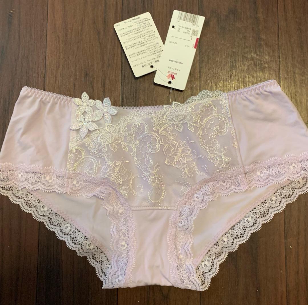 ブラとショーツのセット サルート ピンク 紫 C75 L リボンブラ