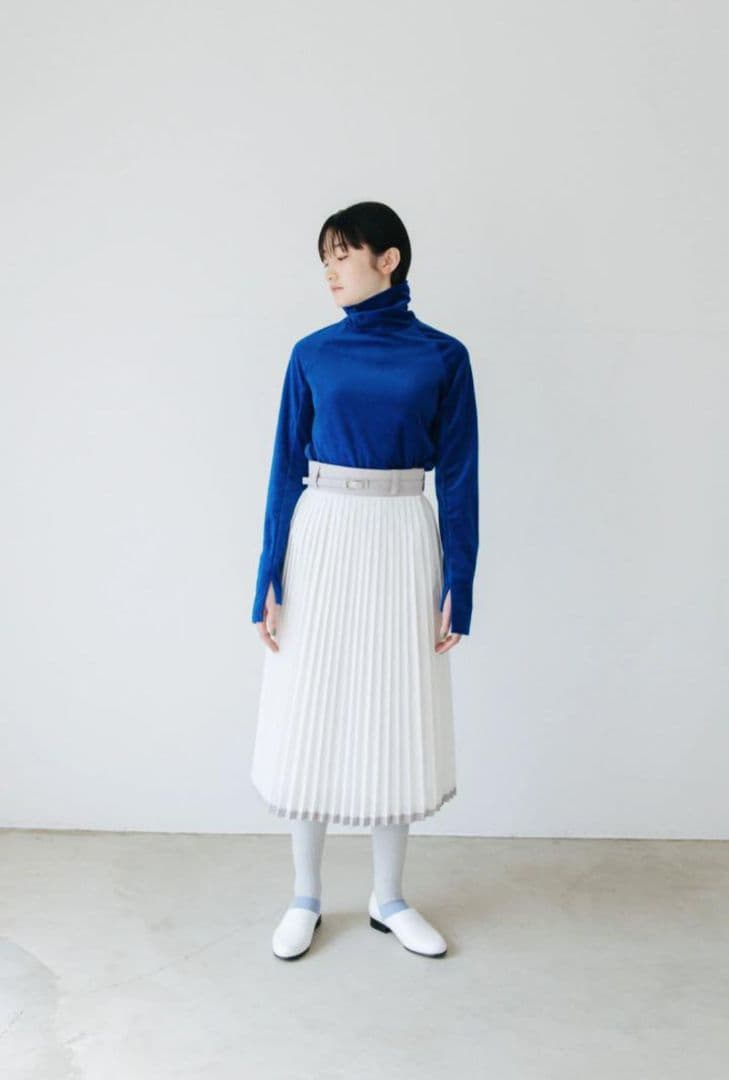 【新品タグ付】Side accordion line pleated skirt