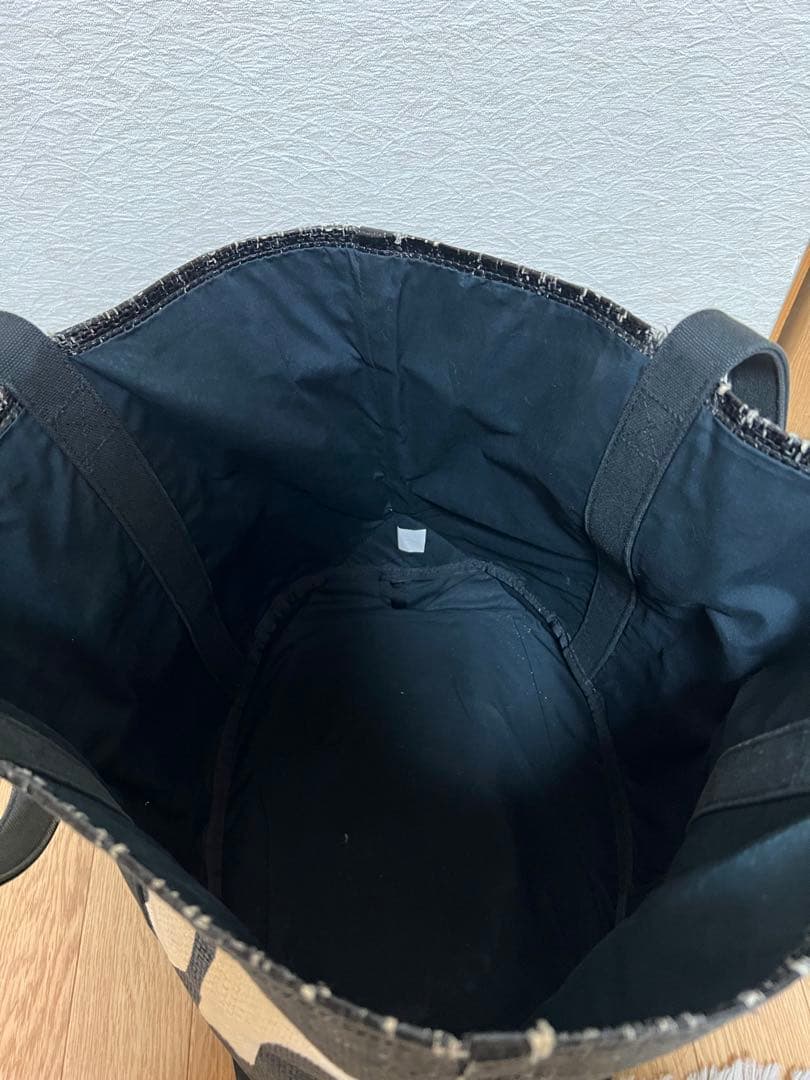 Supreme ロゴトートバッグ ブラック/ベージュ