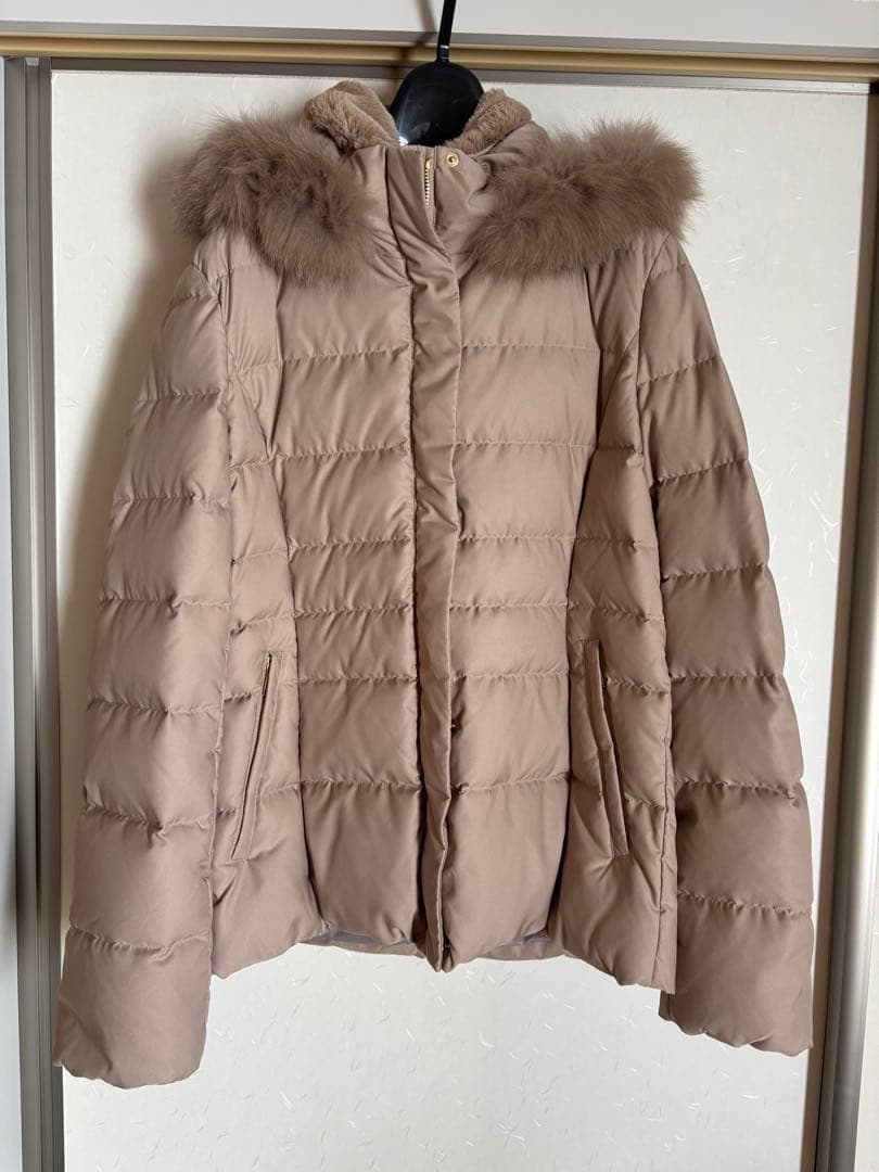 INDIVI フード付き ダウンジャケット