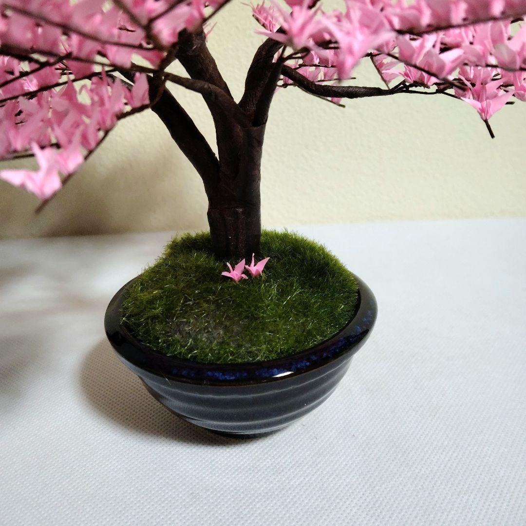 折り鶴盆栽(桜　盆栽)No.48