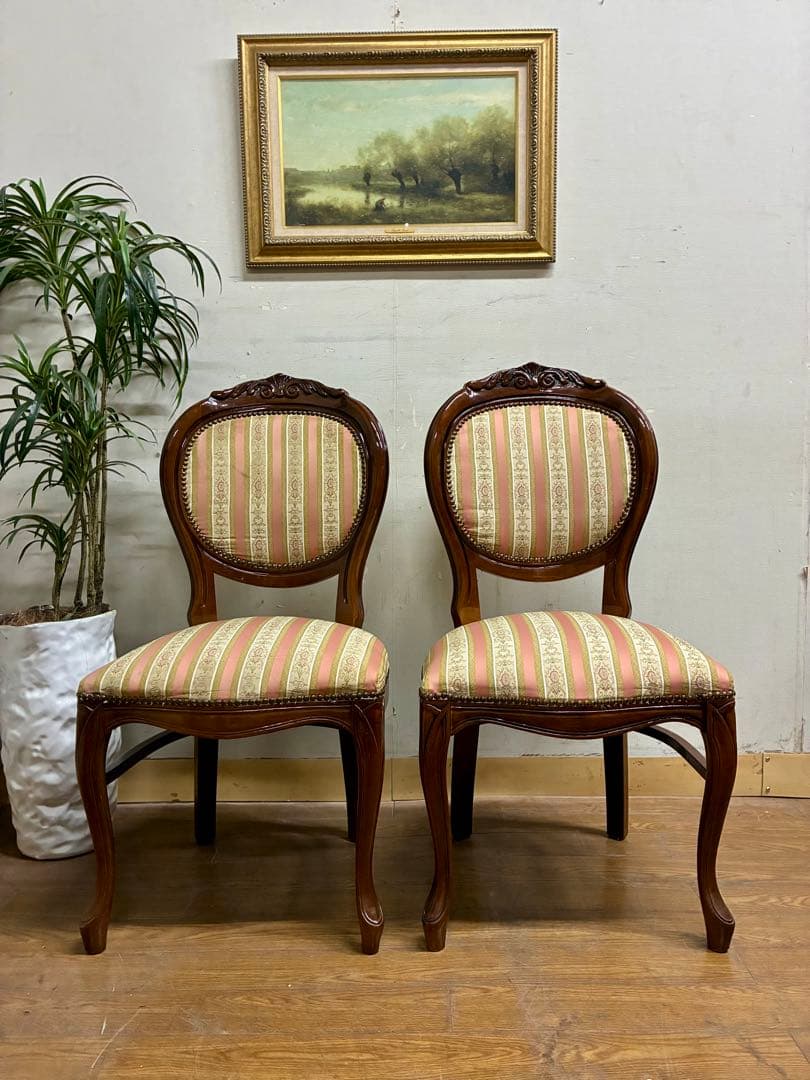 管466☆イタリア製☆アンティーク☆ヴェローナクラシック☆ダイニングチェア☆2脚