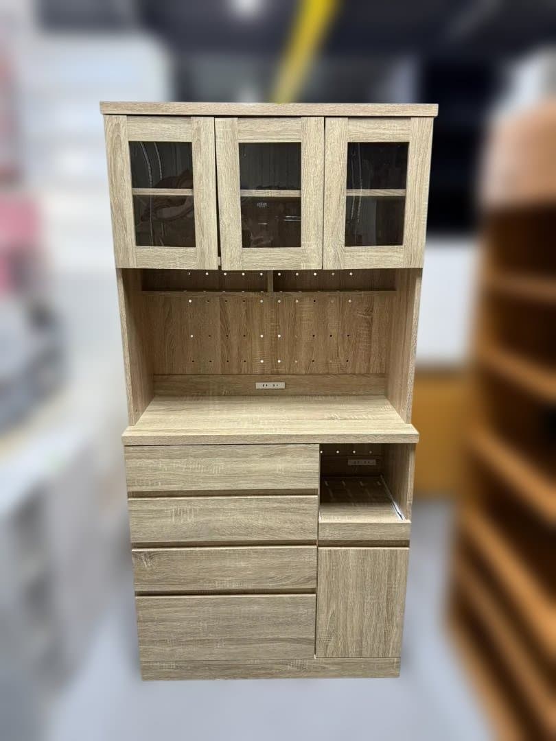 木目調 LOWYA 食器棚