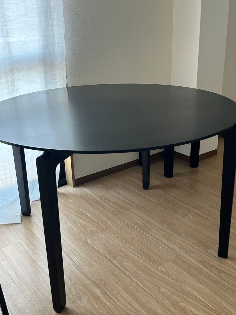 TON ダイニングテーブル Leaf Table 4UJ443 黒 中古