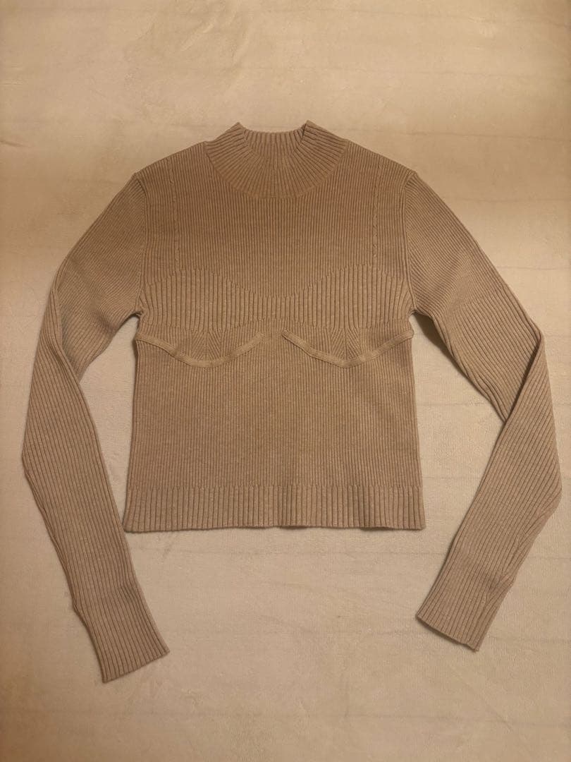 トップス Eaphi BUSTIER LINE RIB KNIT