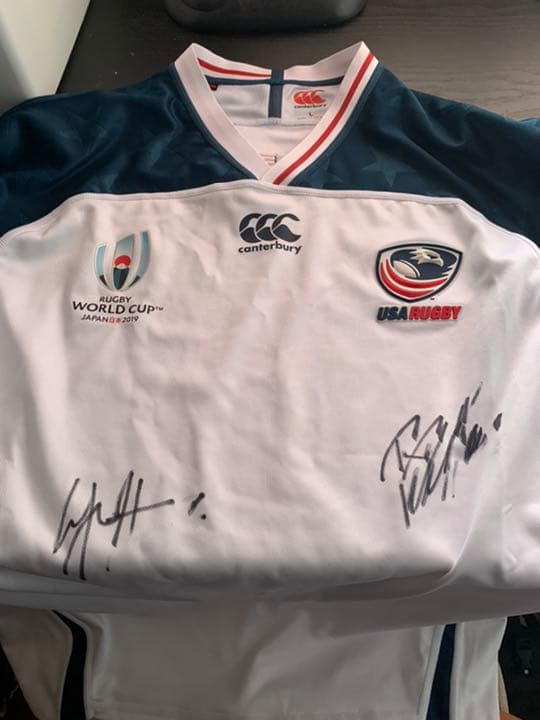 サイン入り！！超レア物ラグビーワールドカップ2019 アメリカユニフォーム