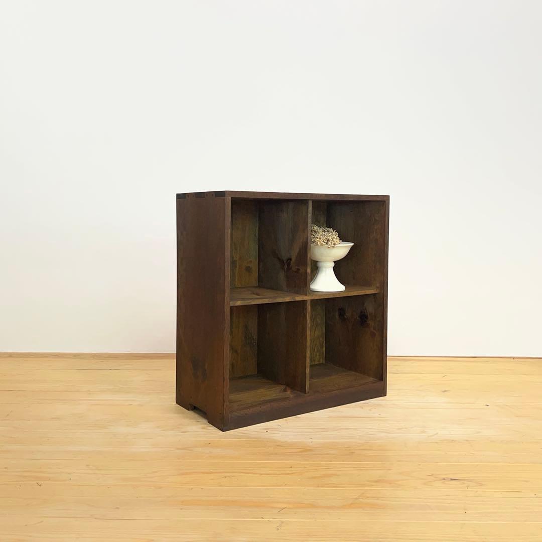 収納棚　本棚　小ぶり　高さ62.5㎝　M089　古道具　ビンテージ　アンティーク