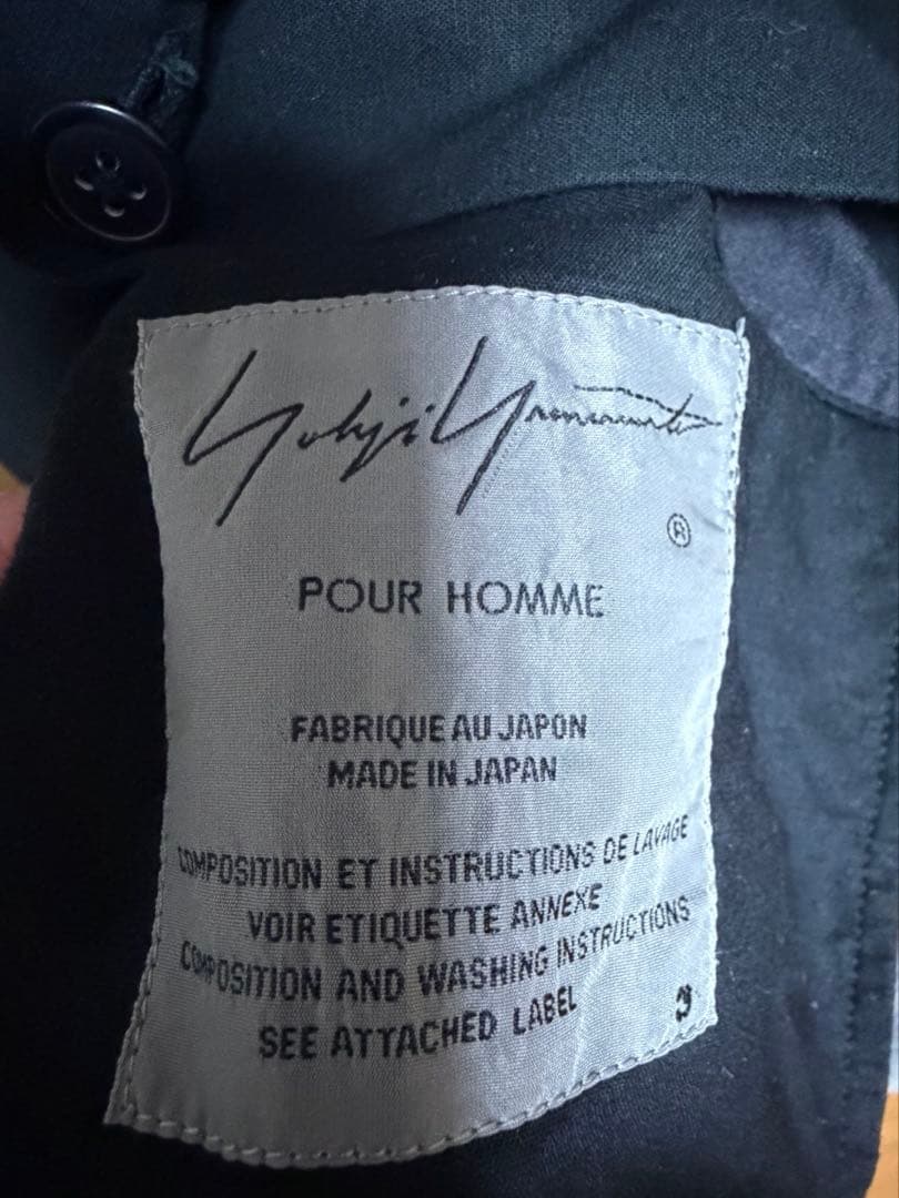 Yohji Yamamoto POUR HOMME ストール付きロングシャツ