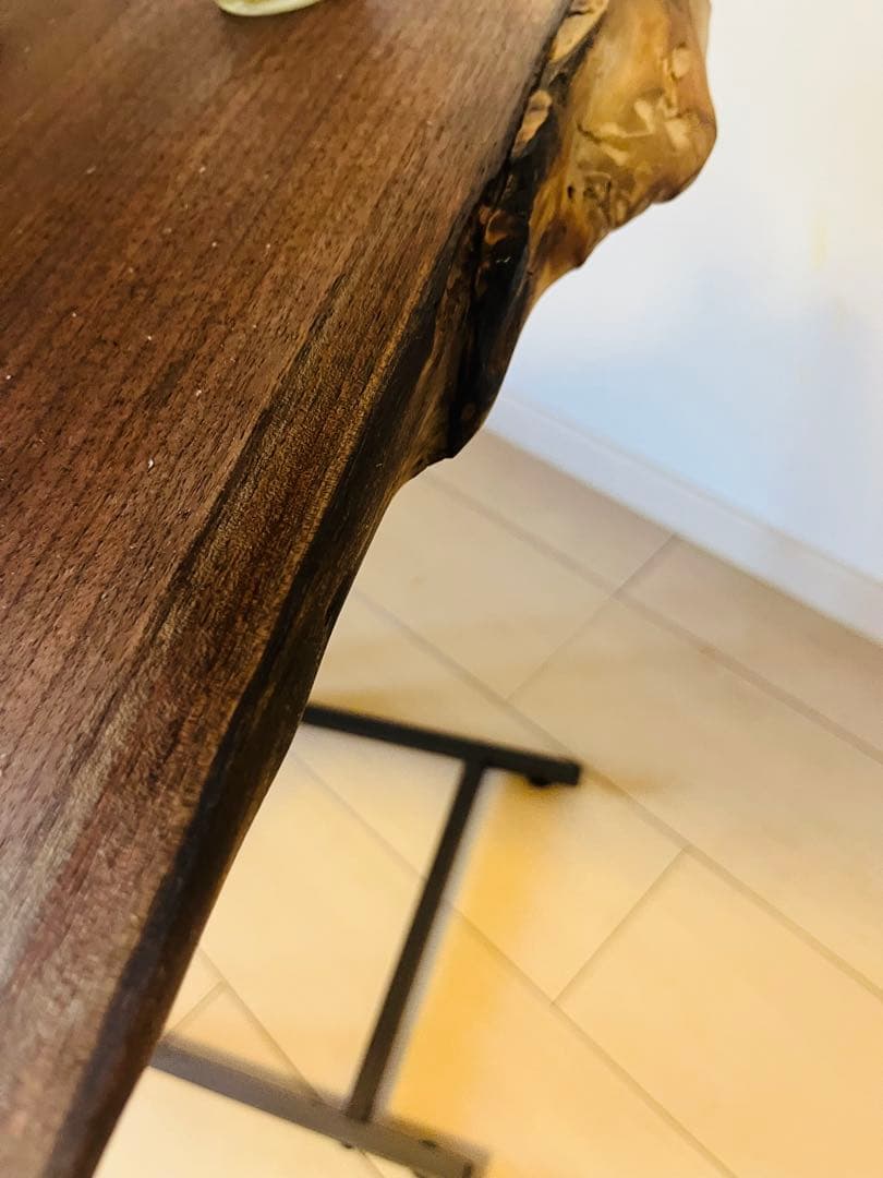 ブラックウォールナット　一枚板テーブル　ローテーブル ソファテーブル