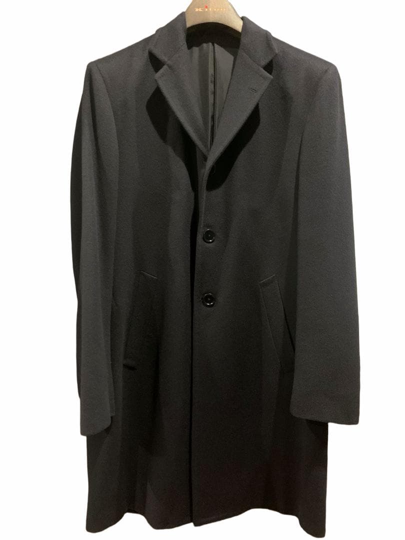 【美品】キートン　Kiton　コート 　カシミア　ブラック　50