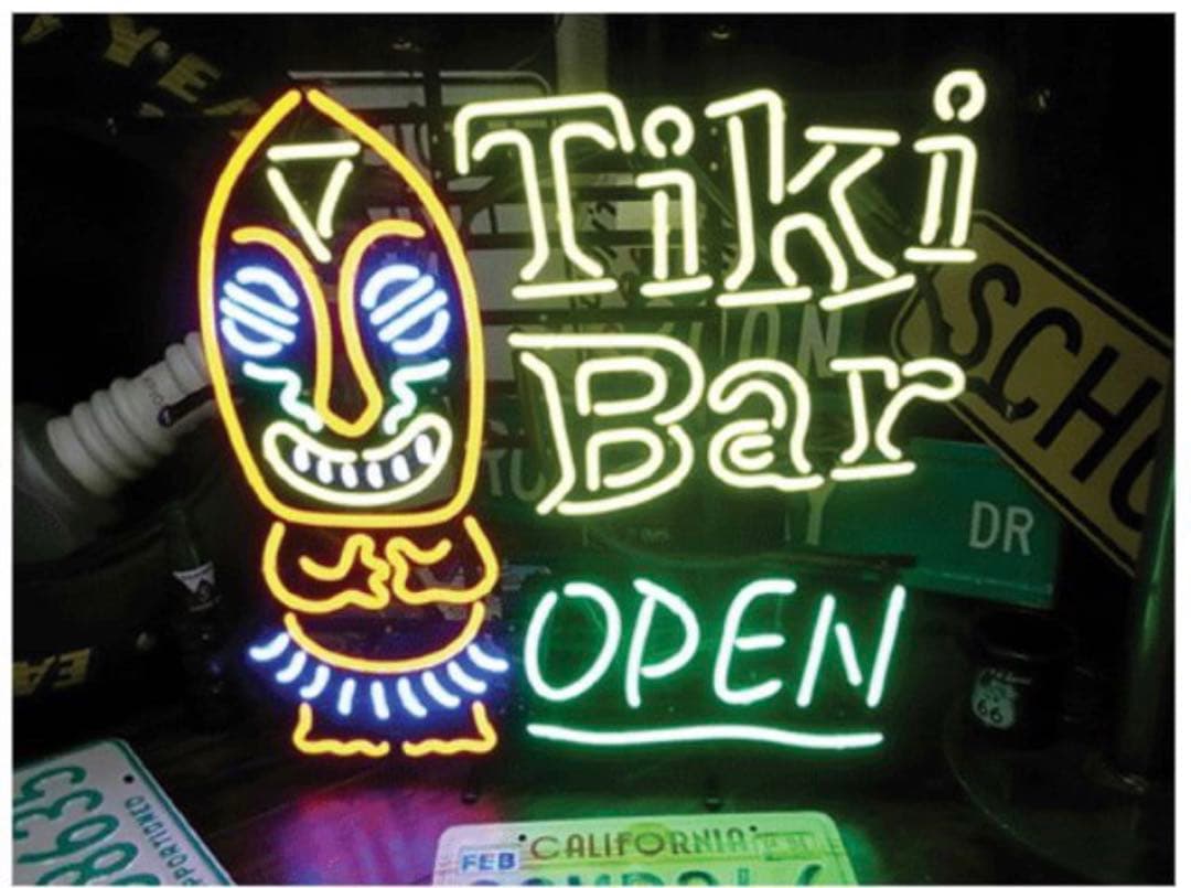 オーダーメイド　ネオンサイン TIKI BAR 看板　ネオン管　BAR ガレージ