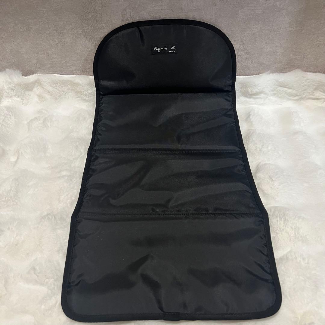 agnès b. ブラック マザーズバッグ おむつ替えマット付き