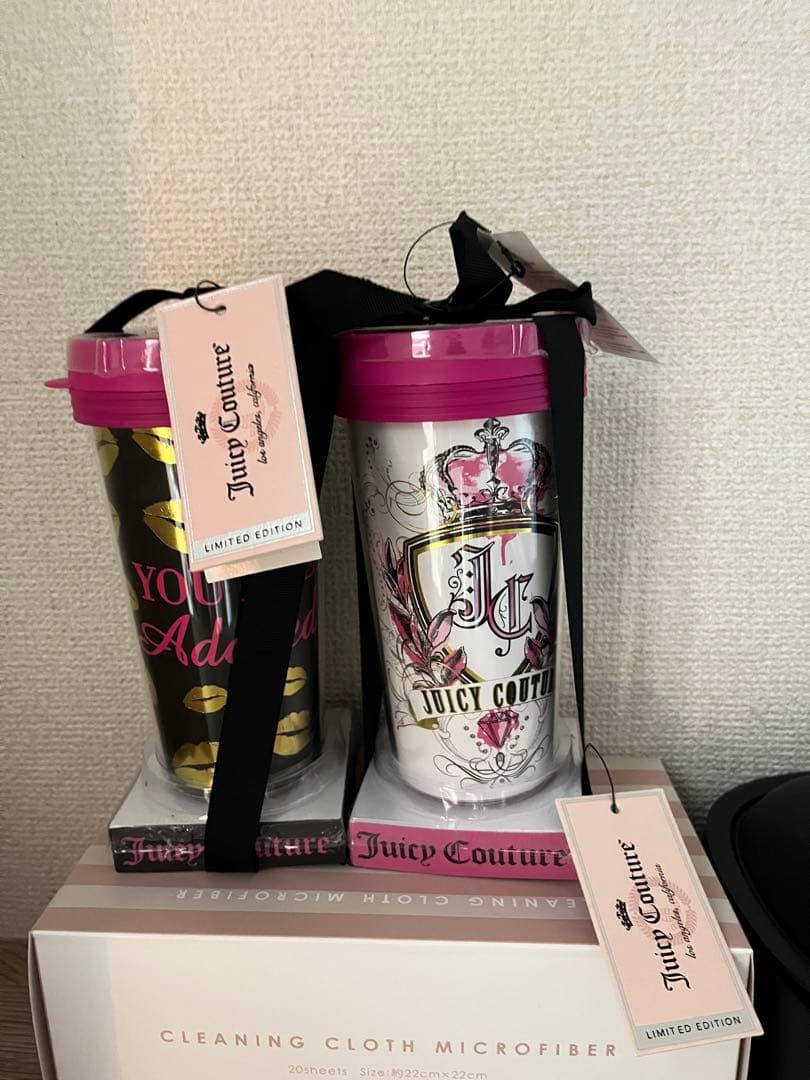 海外限定発売タグあり新品ジューシークチュールJuicycouture水筒メモ帳