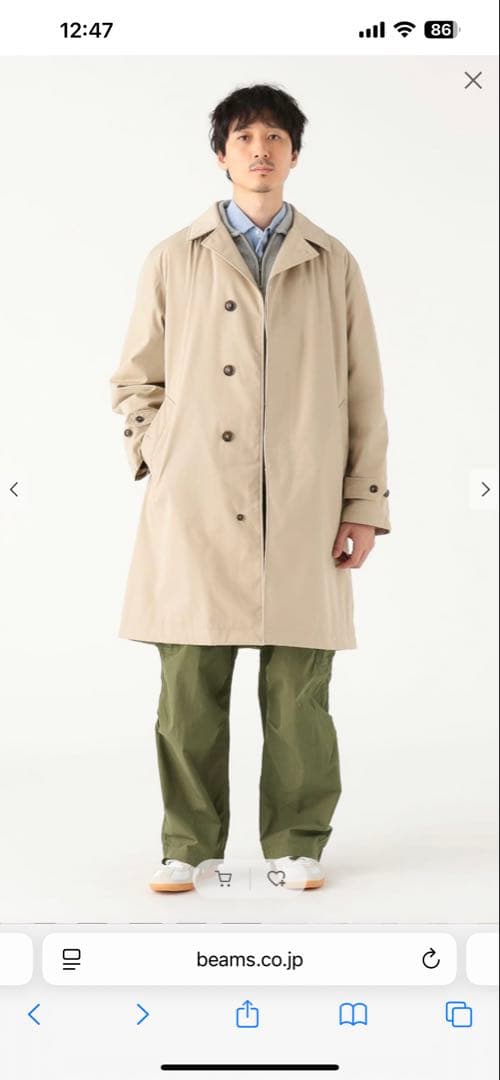 【ビームス別注】 / ノースフェイスパープルレーベルステンカラーコート