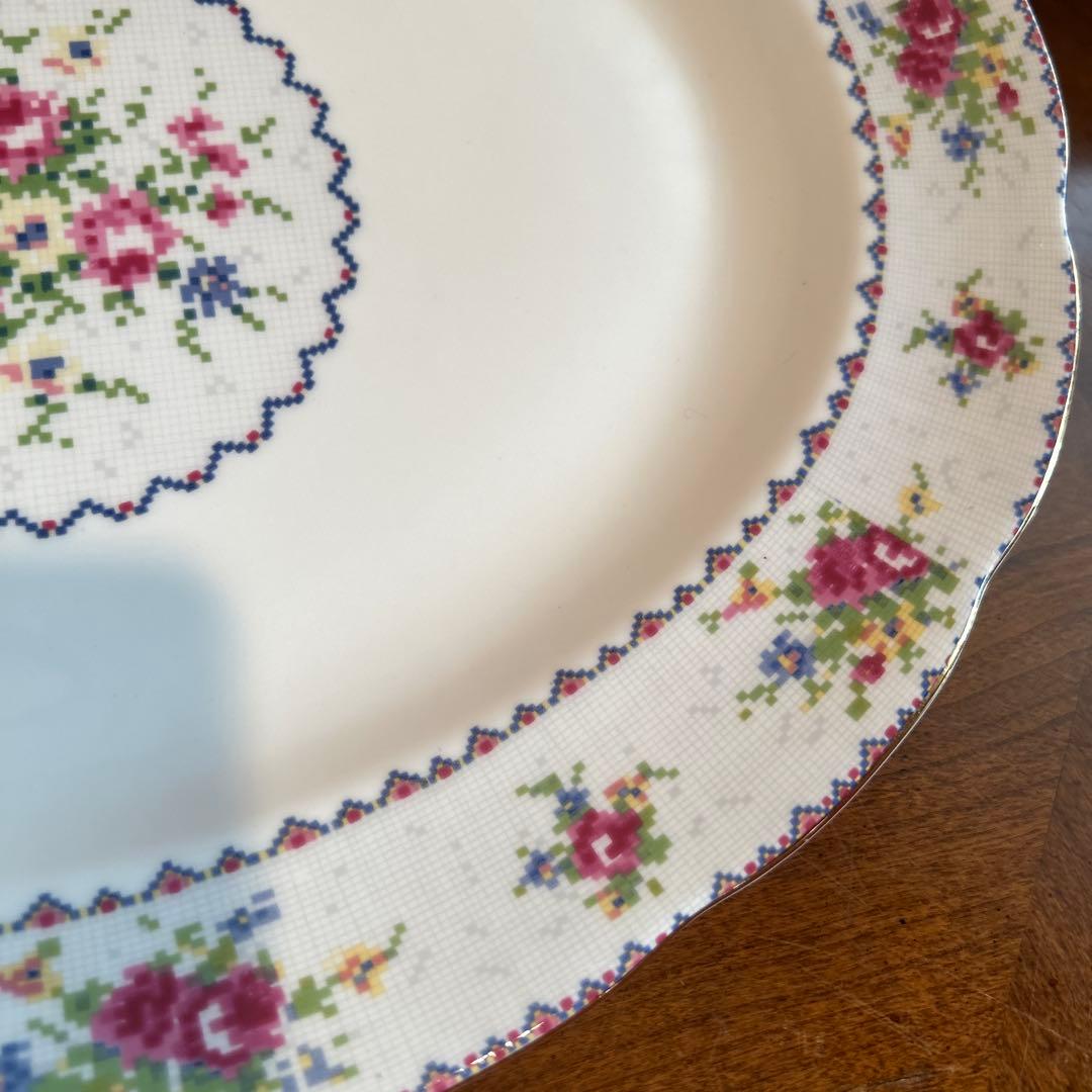 153◆ロイヤル・アルバート　楕円形サービングプラター　プチポワン