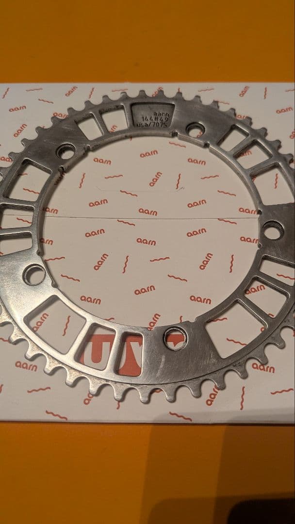 加工品　AARN track chainring 49T 厚歯