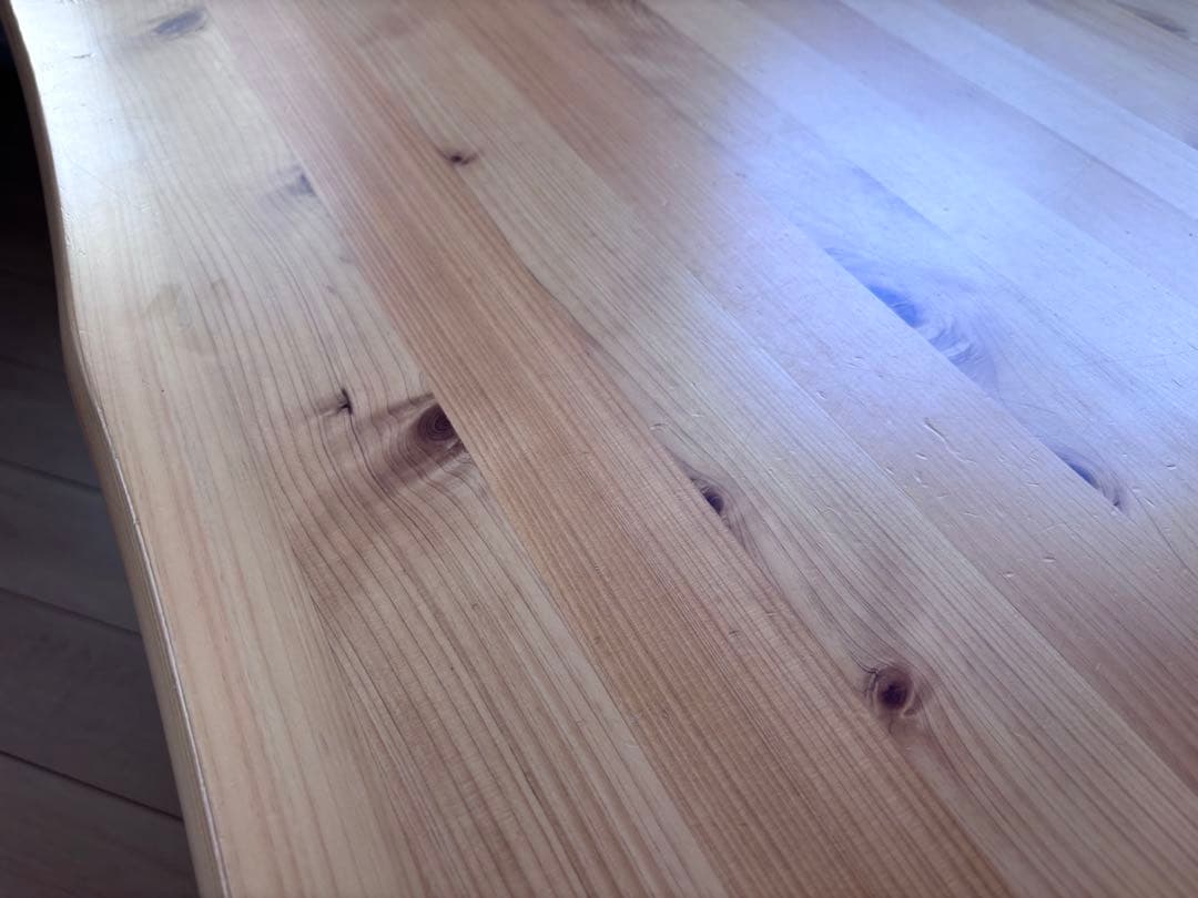 シギヤマ家具 優 ヒノキ天然無垢材北欧風ナチュラルダイニングテーブル