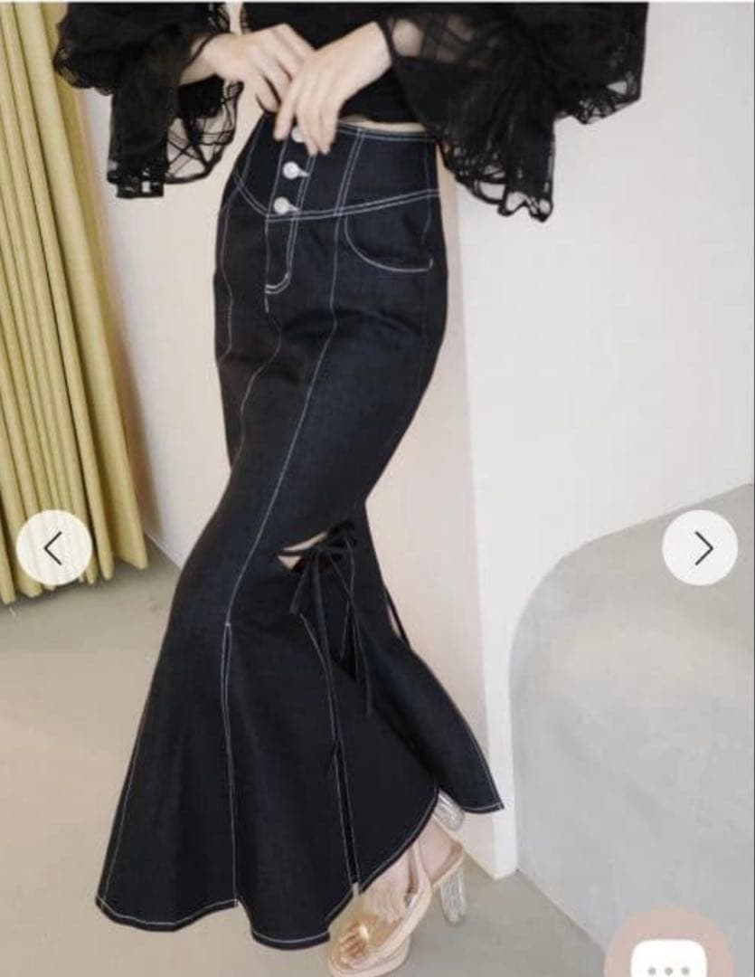 Randyランディー カットアウトマーメイドデニムスカート