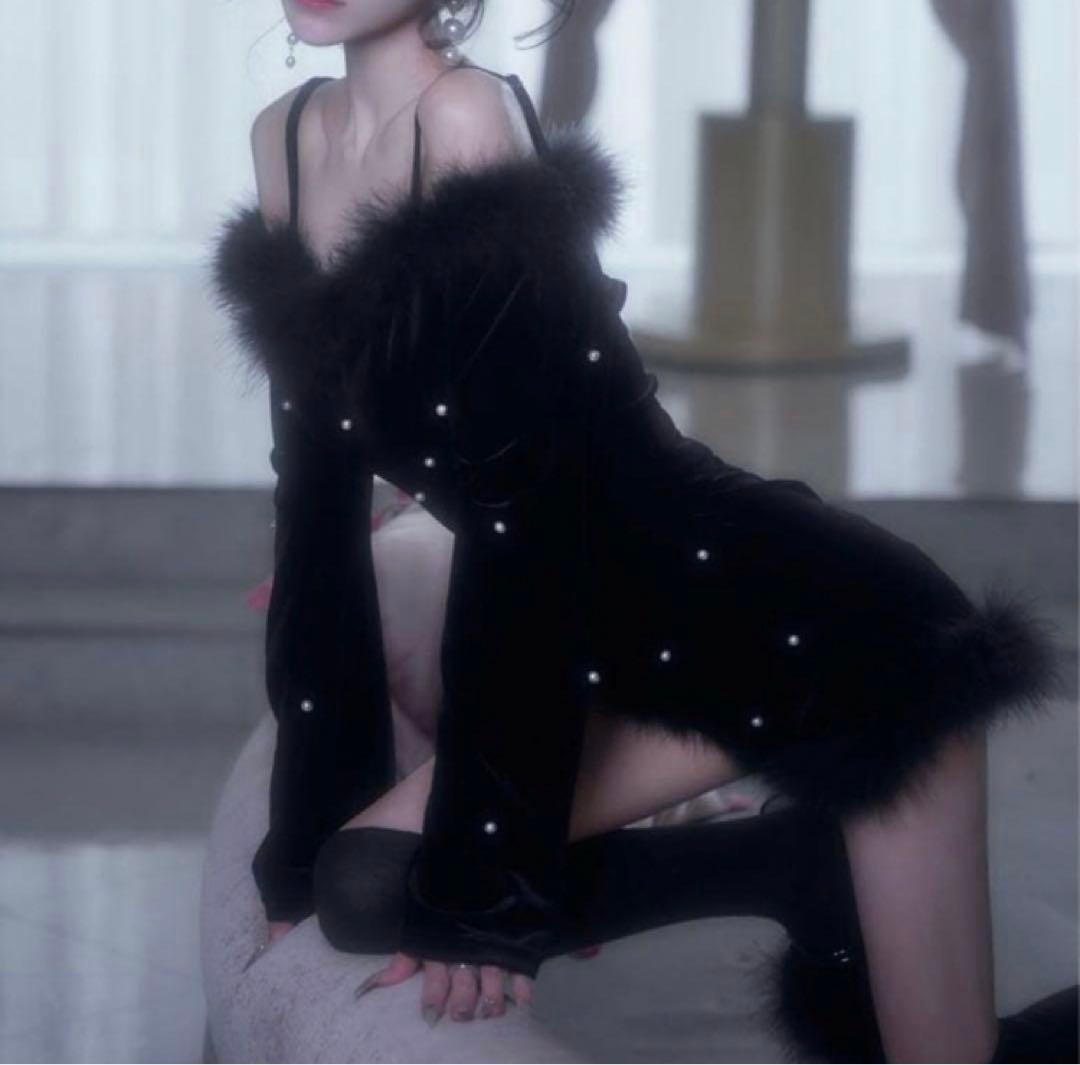 ベリアミミ BELEARMIMI デザインパールベロアコンビネゾン Sサイズ