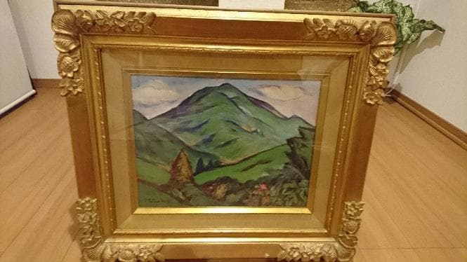 油彩絵画　風景　作者　多々羅義雄　Ｙ.ＴＡＴＡＲＡ　制作年　1960年代