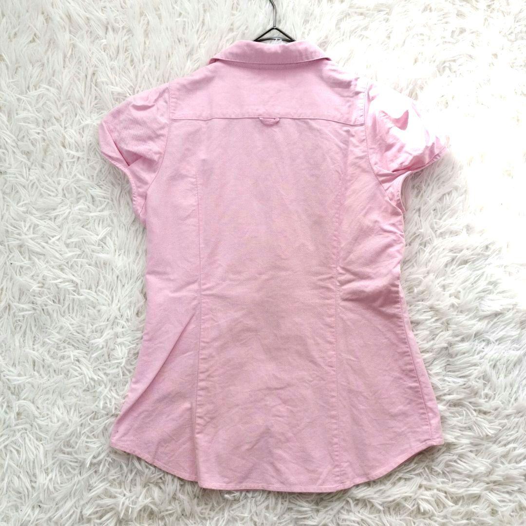 【美品】バーバリーブルーレーベル シャツブラウス フリル パフスリーブ ピンク