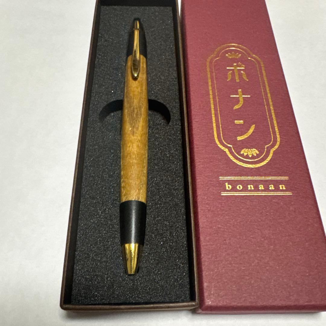 ［美品］ ボナンペン槐　シャープペンシル0.5m 真鍮金具　箱付き
