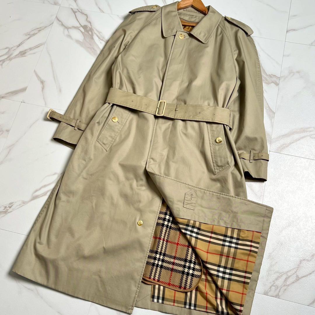 ꧁バーバリー ꧂ 定番トレンチコート ノバチェック ライナー ベルト付 ベージュ