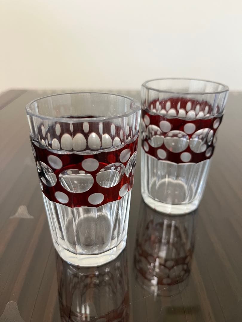 切子　タンブラー　グラス　2客
