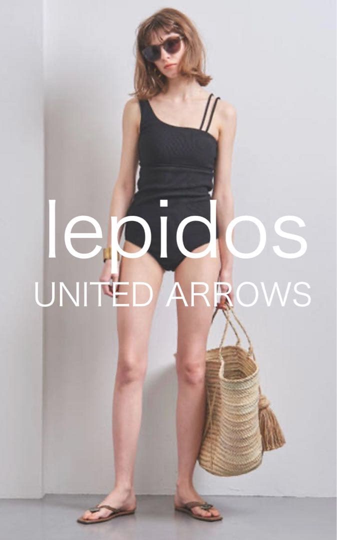 ユナイテッドアローズ lepidos ワンショルダー ワンピース 水着 ブラック