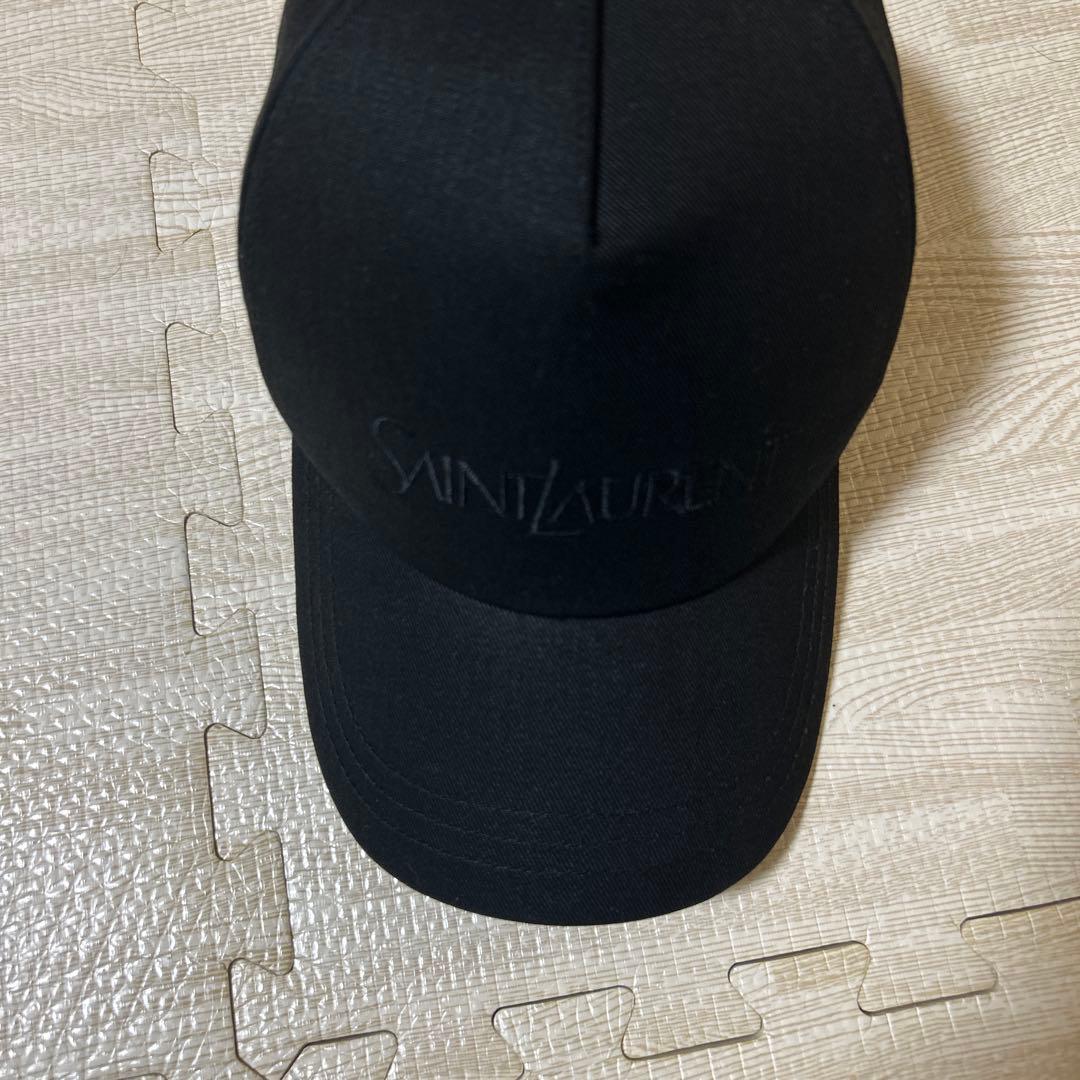 （試着のみ）サンローランパリ　ロゴキャップ　ブラック　57