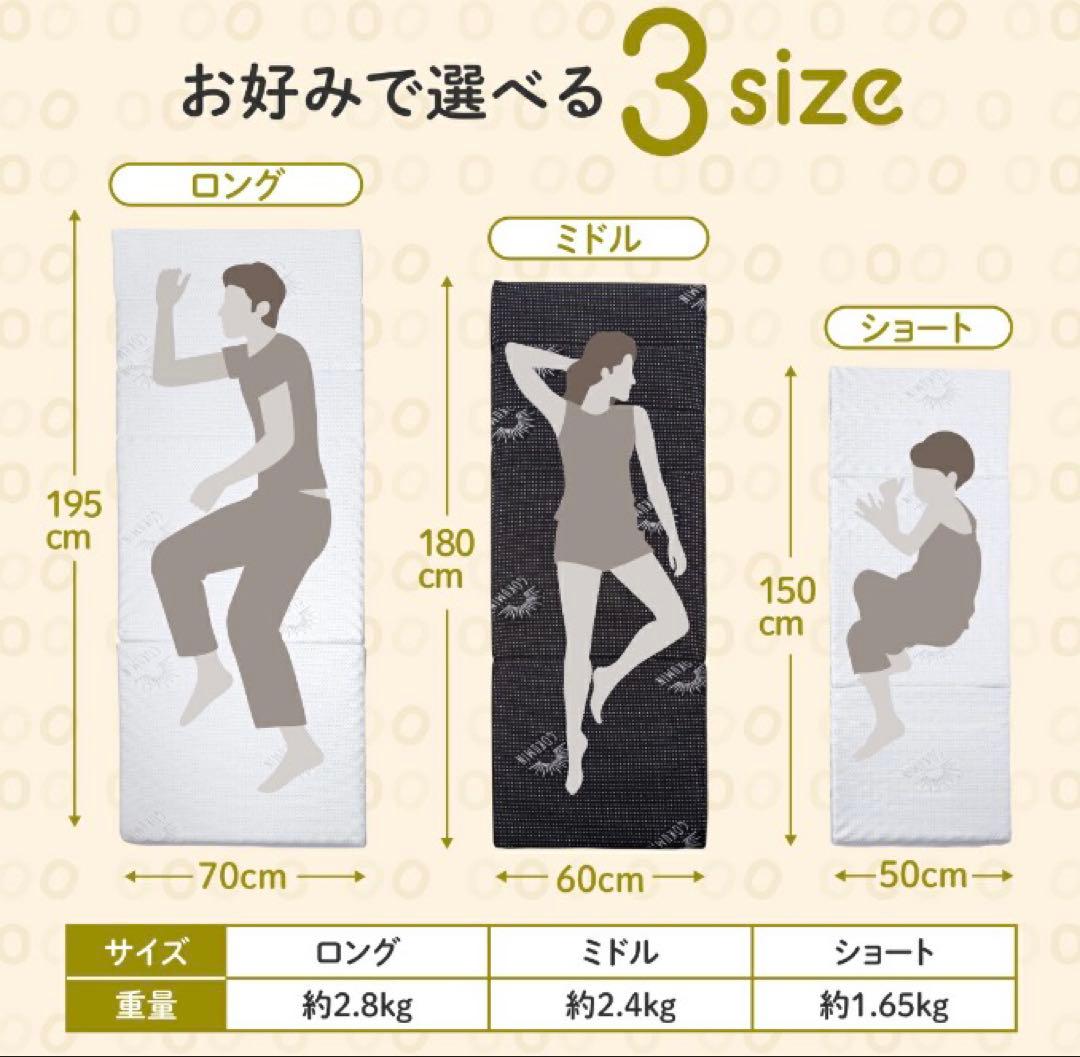 GOKUMIN リラックスgoroneマット 折りたたみマットレス　色:ブラック