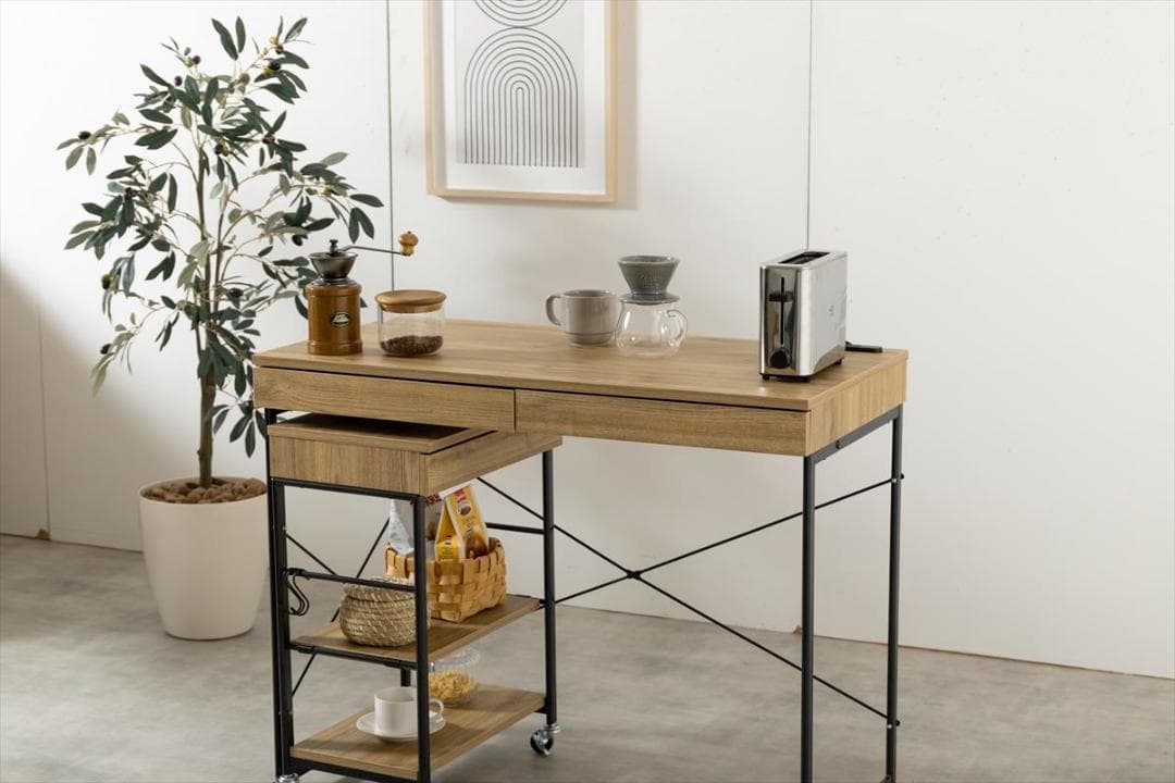 【送料無料】【2点セット】幅90cm デスク&ラックセット 机 収納 コンセント