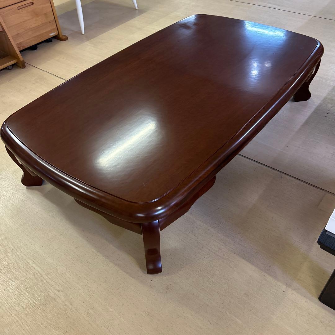 希少☆花梨無垢一枚板 座卓 応接台 猫脚 リビングテーブル 昭和レトロ 高級品