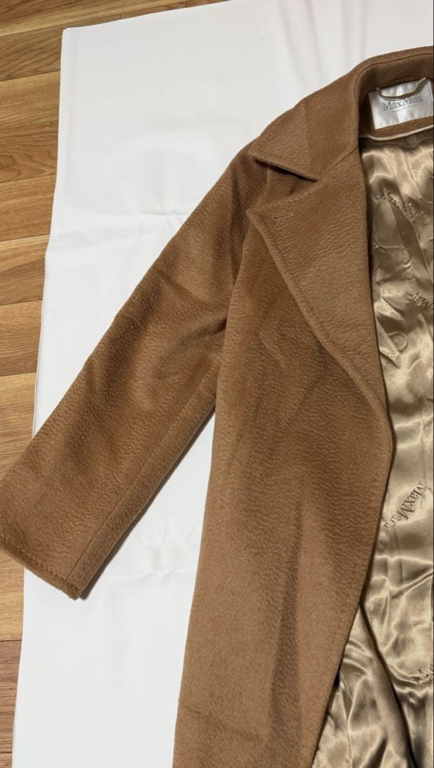 極美品MaxMaraマニュエラ ロングコート白タグキャメルカシミヤ100 XS