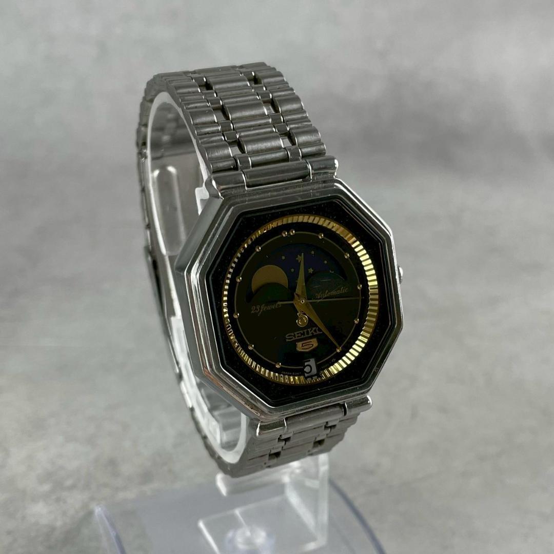 超希少美品⭐︎SEIKO セイコー 5 ルナカレンダー6347-5000 AT
